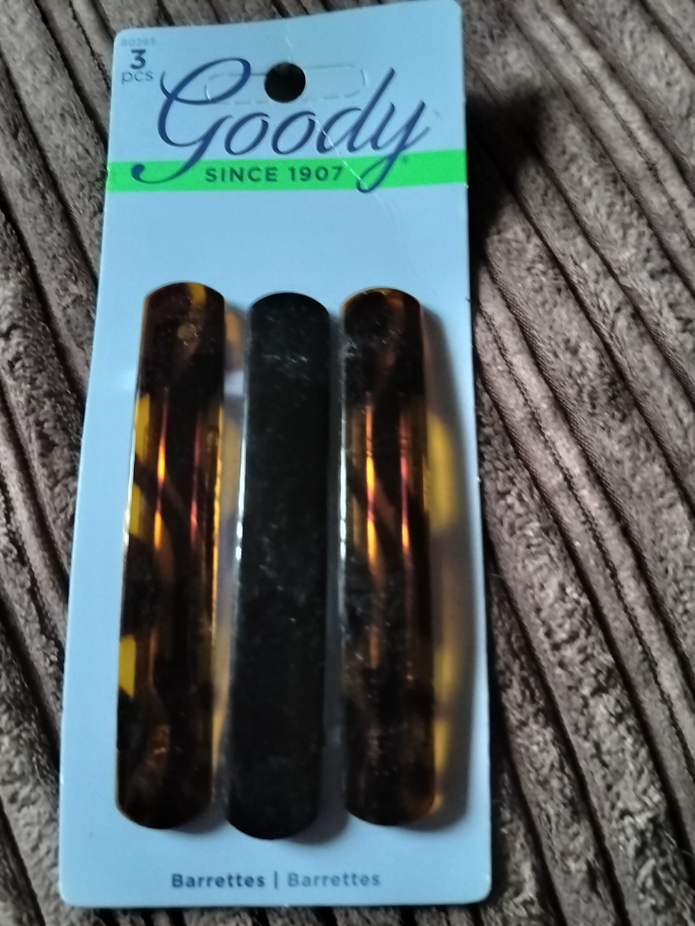 Goody 3 Pack Tortoiseshell & Black Hair Barrettes